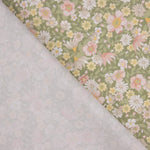 Percale imprimée « Prairie florale verte » - Ribes y Casals