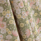 Percale imprimée « Prairie florale verte » - Ribes y Casals