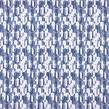 Percale imprimée géométrique rétro bleue - Ribes y Casals