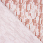 Percale imprimée géométrique rétro rose - Ribes y Casals