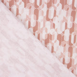 Percale imprimée géométrique rétro rose - Ribes y Casals