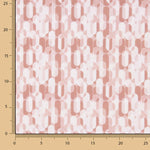 Percale imprimée géométrique rétro rose - Ribes y Casals