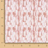 Percale imprimée géométrique rétro rose - Ribes y Casals