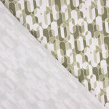 Percale imprimée géométrique rétro beige - Ribes y Casals