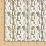 Percale imprimée géométrique rétro beige - Ribes y Casals