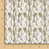 Percale imprimée géométrique rétro beige - Ribes y Casals