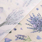 Nappe enduite de résine, motif cœurs et lavande - Ribes y Casals