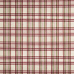 Toile de coton effet tissu de lin à carreaux Balmoral grenat - Ribes y Casals