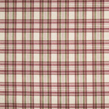 Toile de coton effet tissu de lin à carreaux Balmoral grenat - Ribes y Casals
