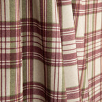 Toile de coton effet tissu de lin à carreaux Balmoral grenat - Ribes y Casals