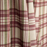 Toile de coton effet tissu de lin à carreaux Balmoral grenat - Ribes y Casals
