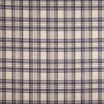 Toile de coton effet tissu de lin à carreaux Balmoral bleue - Ribes y Casals
