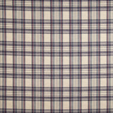 Toile de coton effet tissu de lin à carreaux Balmoral bleue - Ribes y Casals