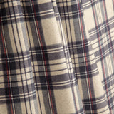 Toile de coton effet tissu de lin à carreaux Balmoral bleue - Ribes y Casals