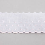 Bande De Batiste Blanc Et Rose 5cm - Ribes y Casals