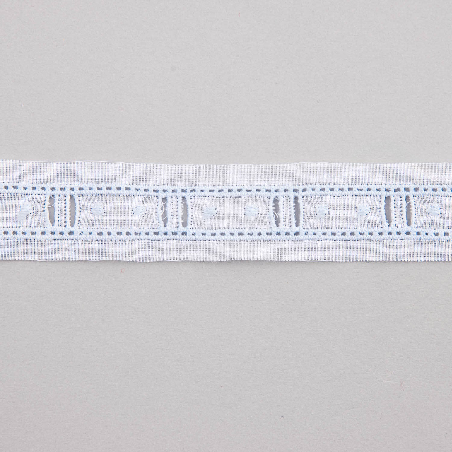Bande Batiste Blanc Et Bleu 2,5cm - Ribes y Casals