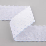 Bande Batiste Blanc Et Bleu 3cm - Ribes y Casals