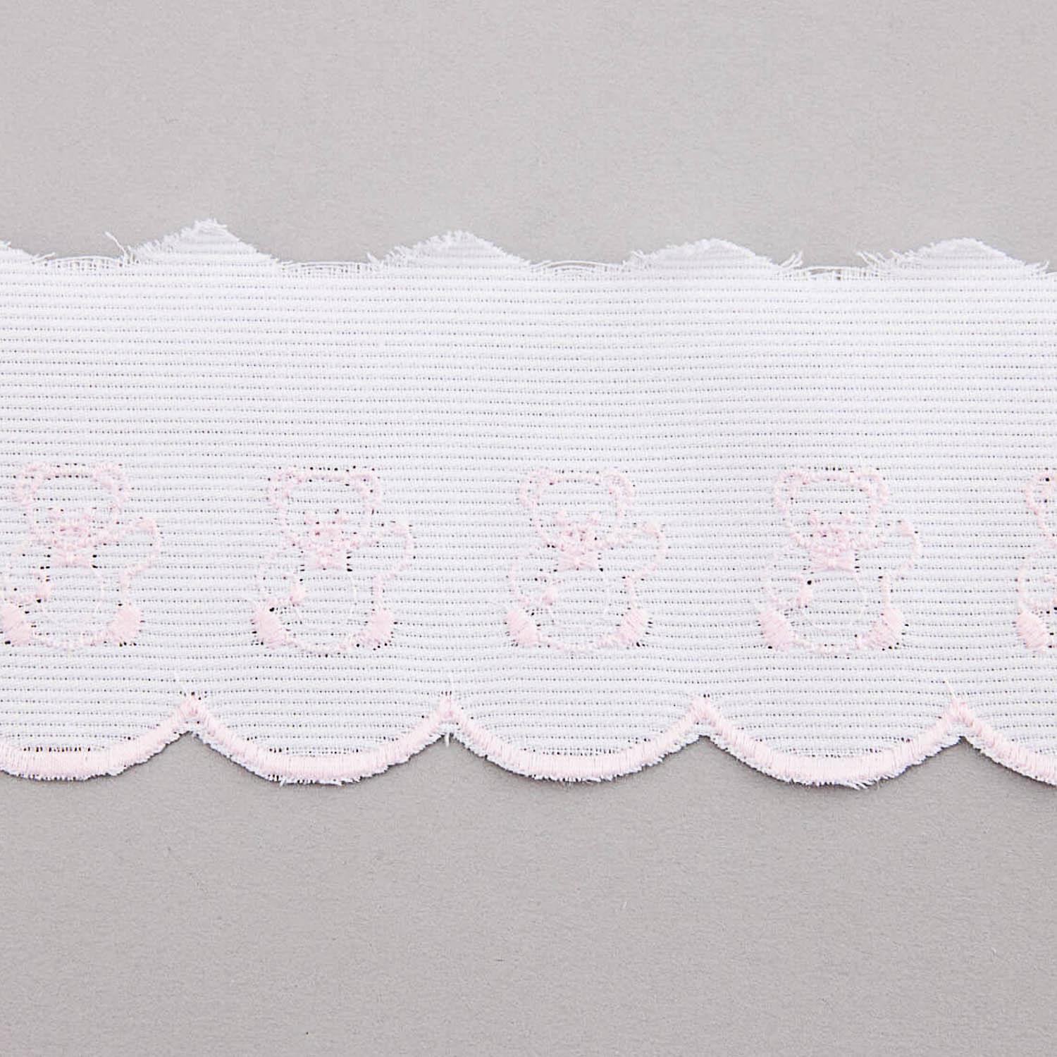 Bande De Piqué Blanc Rose 6,5cm - Ribes y Casals