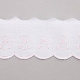 Bande De Piqué Blanc Rose 6,5cm - Ribes y Casals