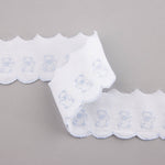 Bande De Piqué Blanc Bleu 6,5cm - Ribes y Casals
