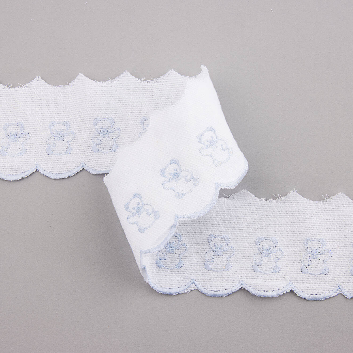 Bande De Piqué Blanc Bleu 6,5cm - Ribes y Casals