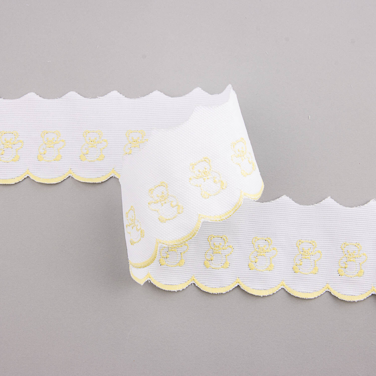 Bande De Piqué Blanc Jaune 6,5cm - Ribes y Casals
