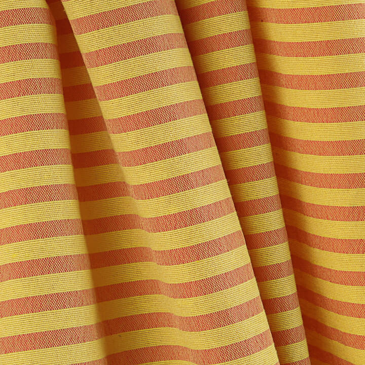 Bámbula légère à rayures bicolores corail et jaune - Ribes y Casals