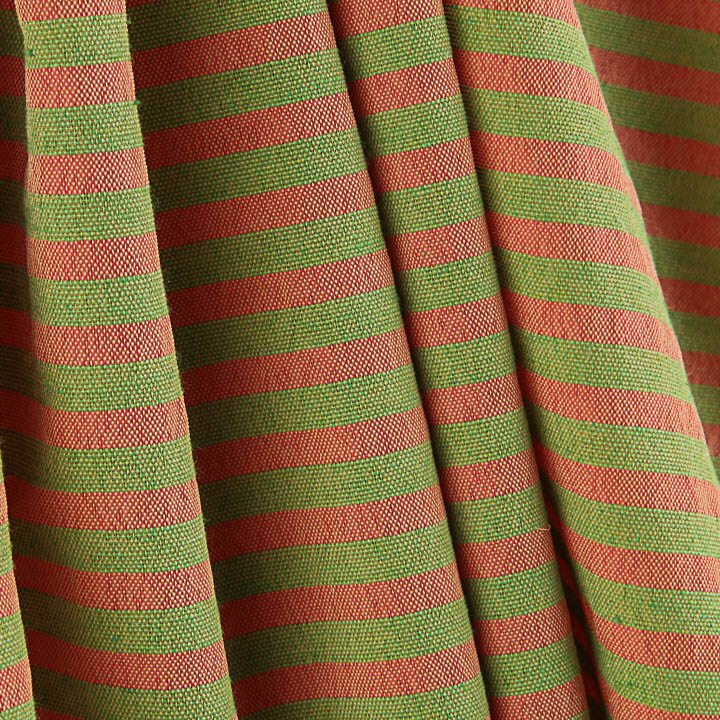 Bámbula légère à rayures bicolores corail et vert - Ribes y Casals