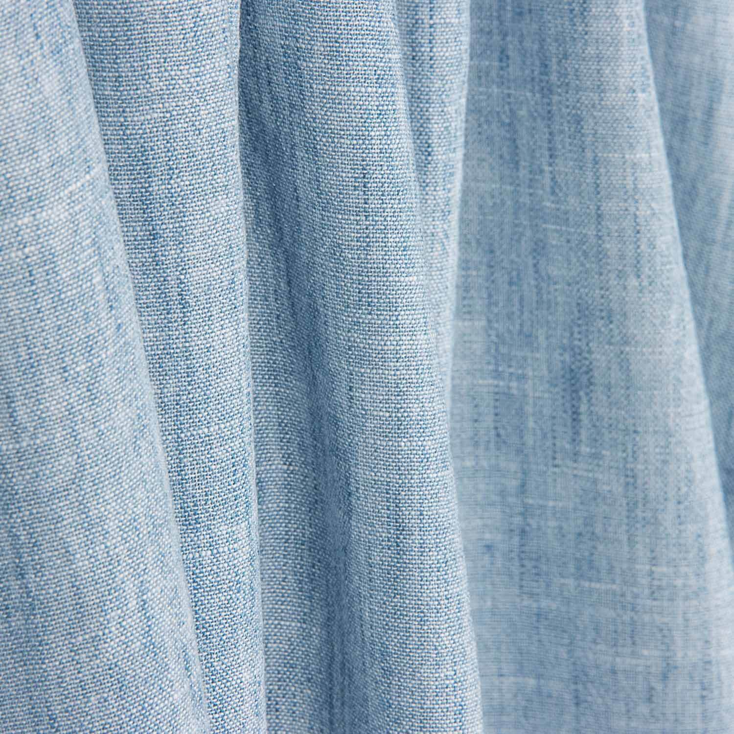 Polyester imitation lin bleu Vigoré - Ribes y Casals