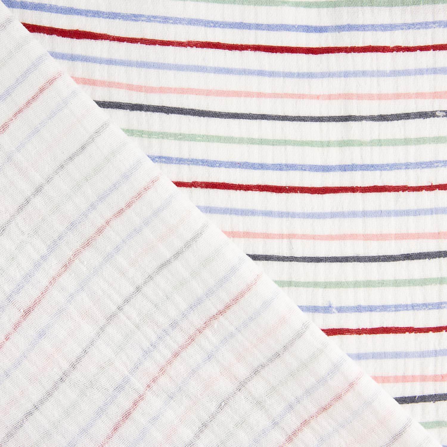 Bambula Double gaze rayures multicolores - Ribes y Casals