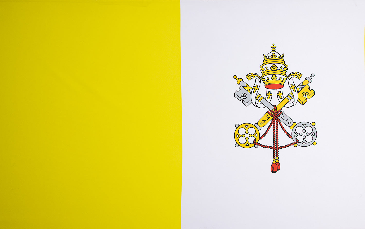Panneau drapeau du Vatican avec blason - Ribes y Casals