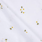 Batiste Coton Brodé Marguerites Blanc - Ribes y Casals