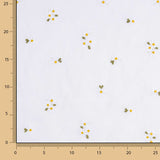 Batiste Coton Brodé Marguerites Blanc - Ribes y Casals
