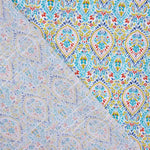 Batiste en coton imprimé gouttes turquoise - Ribes y Casals