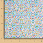 Batiste en coton imprimé gouttes turquoise - Ribes y Casals