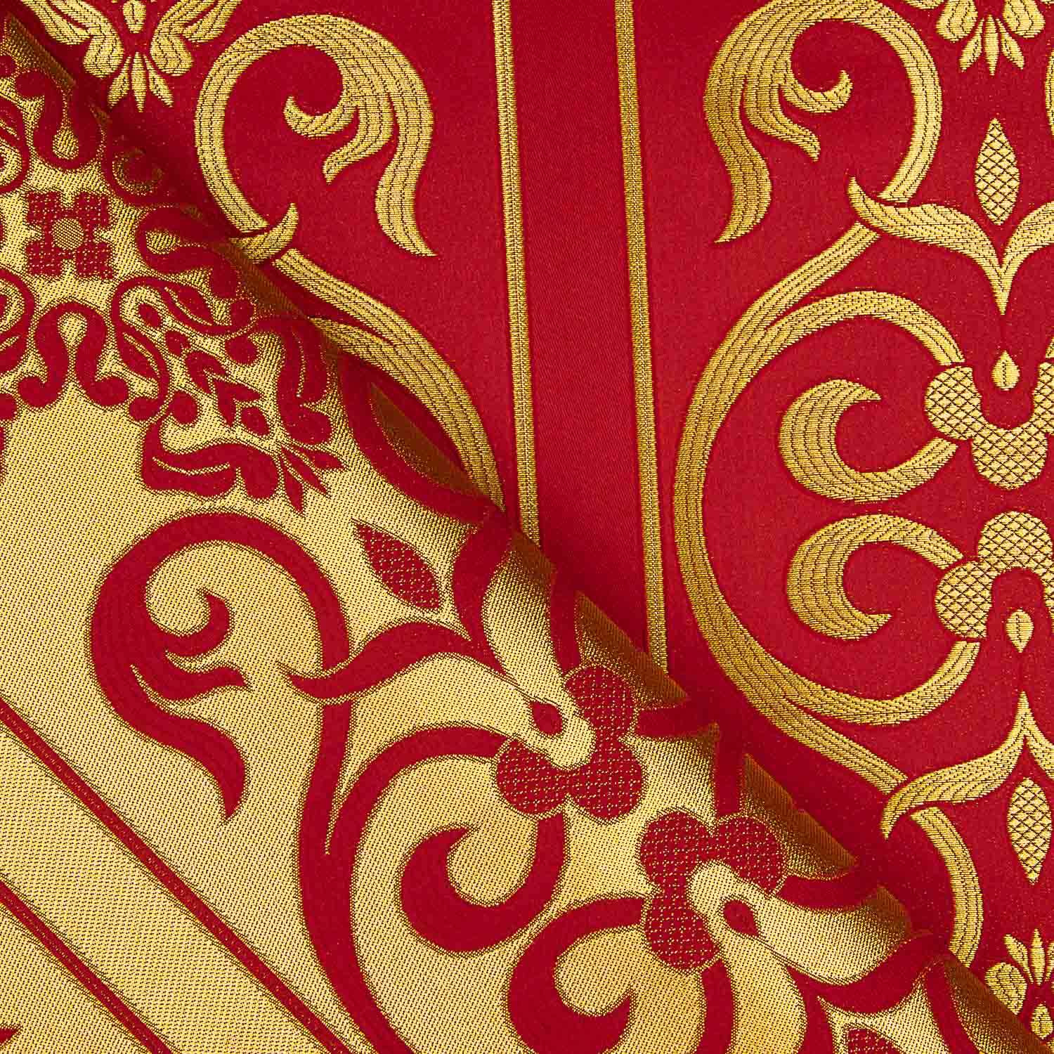 Brocart baroque rouge or - Ribes y Casals