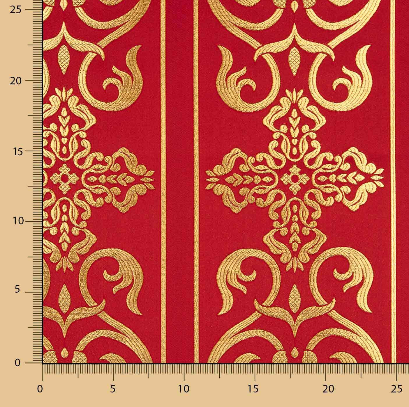 Brocart baroque rouge or - Ribes y Casals