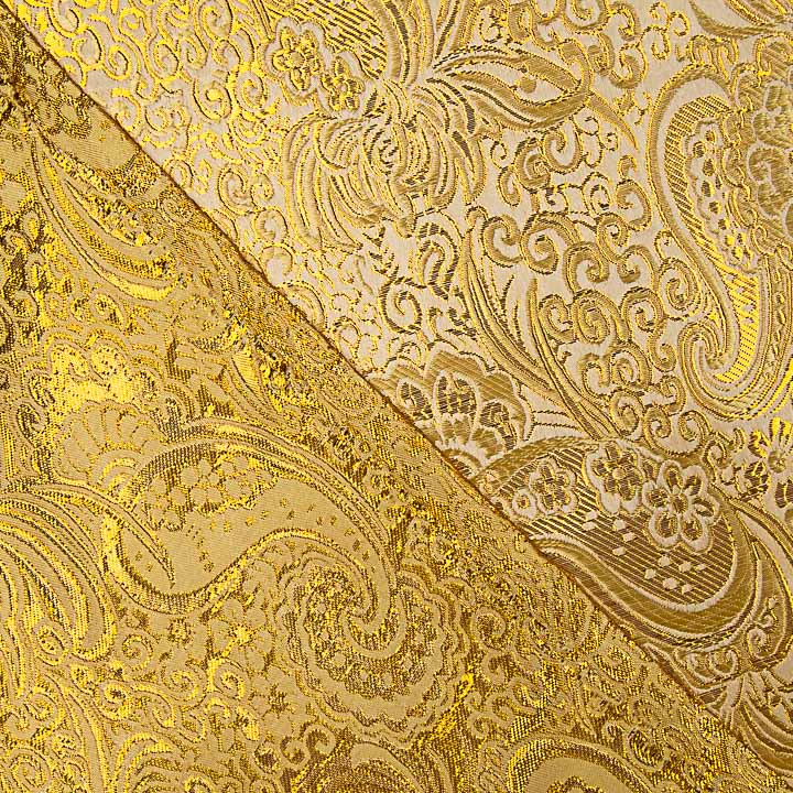 Jacquard écru avec Lurex cachemire doré - Ribes y Casals