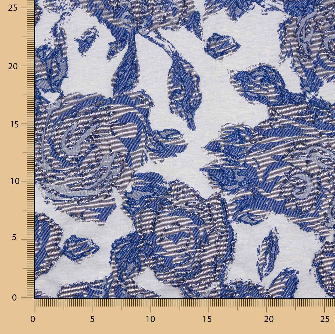 Brocart Royal Bloom Bleu saphir - Ribes y Casals
