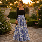 Brocart Royal Bloom Bleu saphir - Ribes y Casals