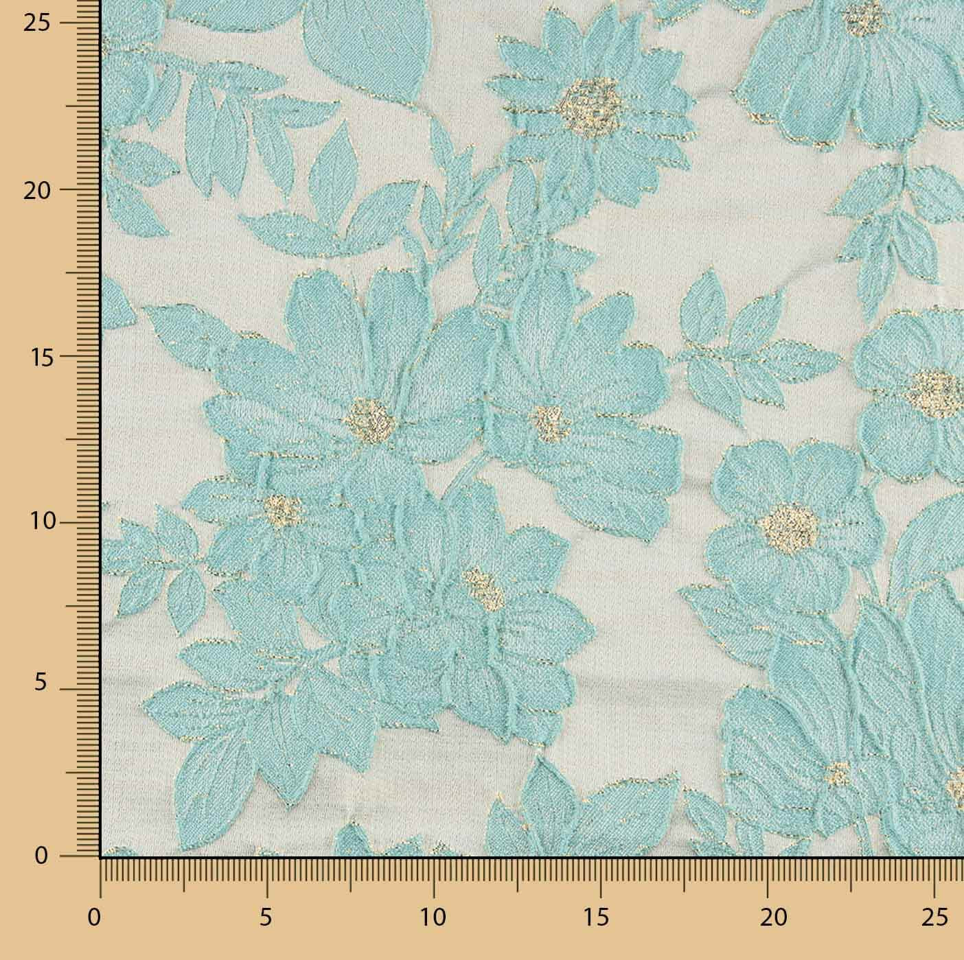 Brocart floral Agua - Ribes y Casals