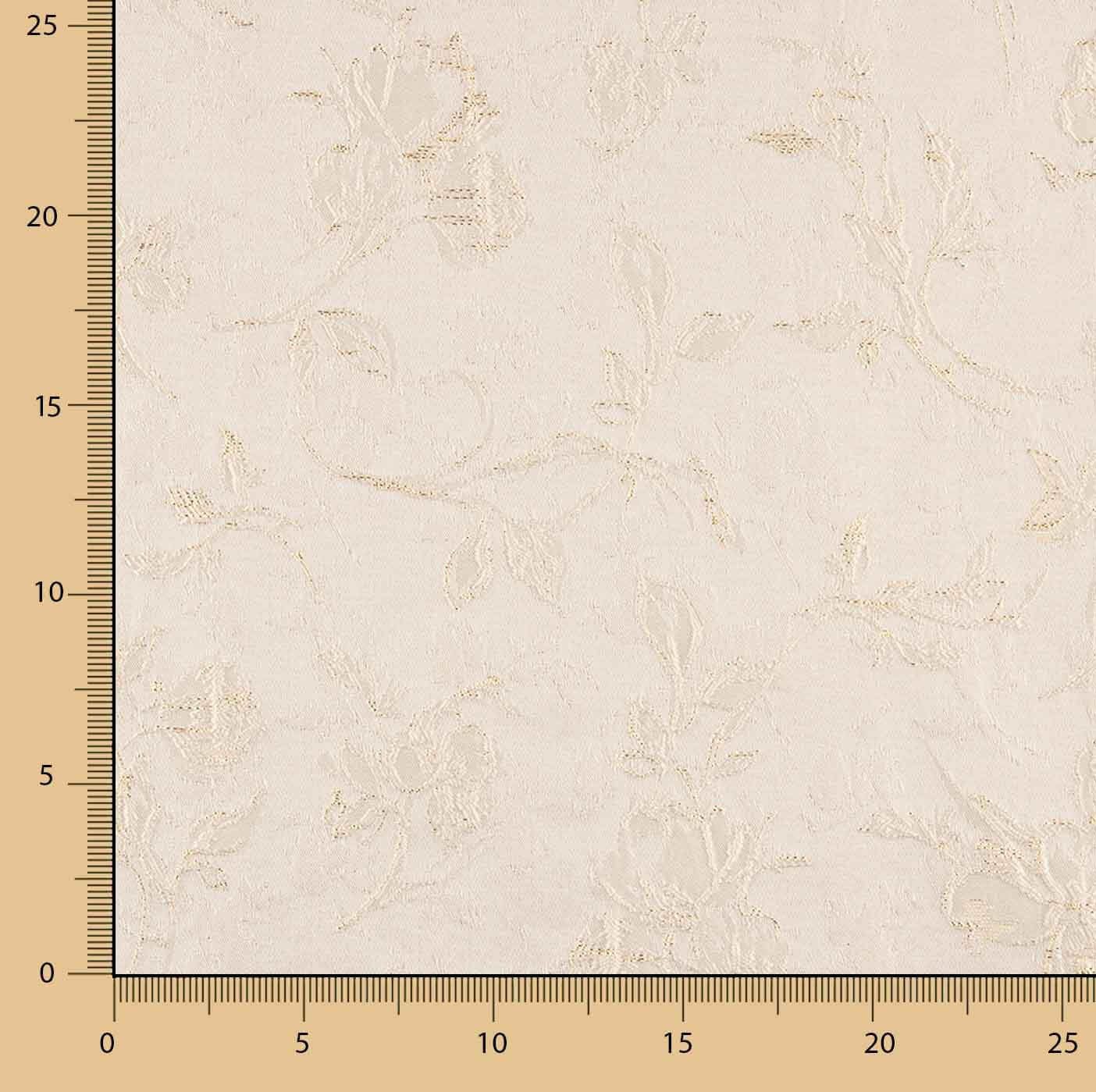 Brocart floral classique ivoire et or - Ribes y Casals