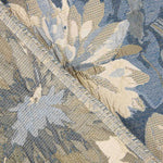 Brocart floral marguerites bleu et or - Ribes y Casals