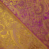 Jacquard violet avec Lurex cachemire doré - Ribes y Casals