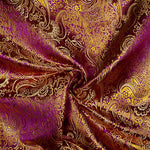 Jacquard violet avec Lurex cachemire doré - Ribes y Casals