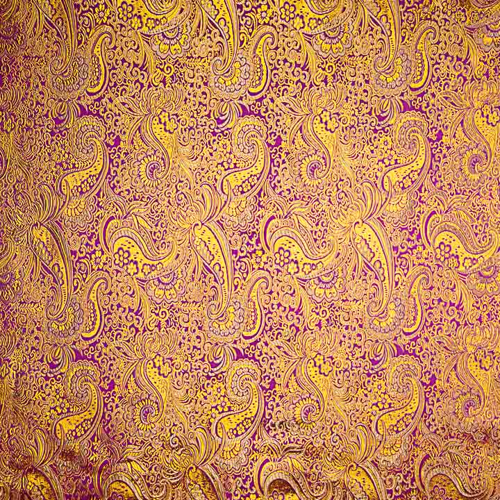 Jacquard violet avec Lurex cachemire doré - Ribes y Casals