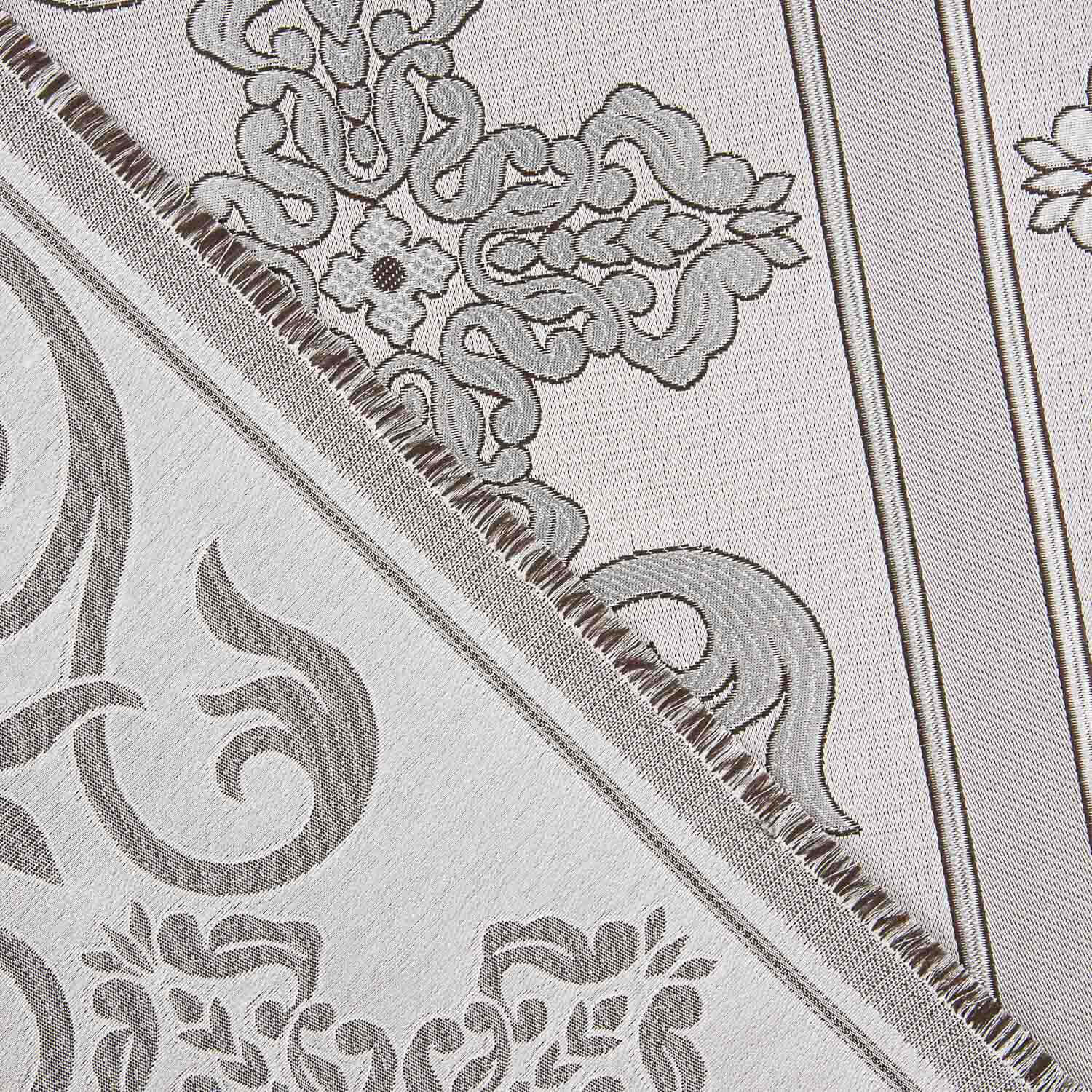 Brocart baroque ornemental gris argenté - Ribes y Casals