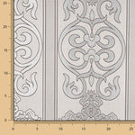 Brocart baroque ornemental gris argenté - Ribes y Casals