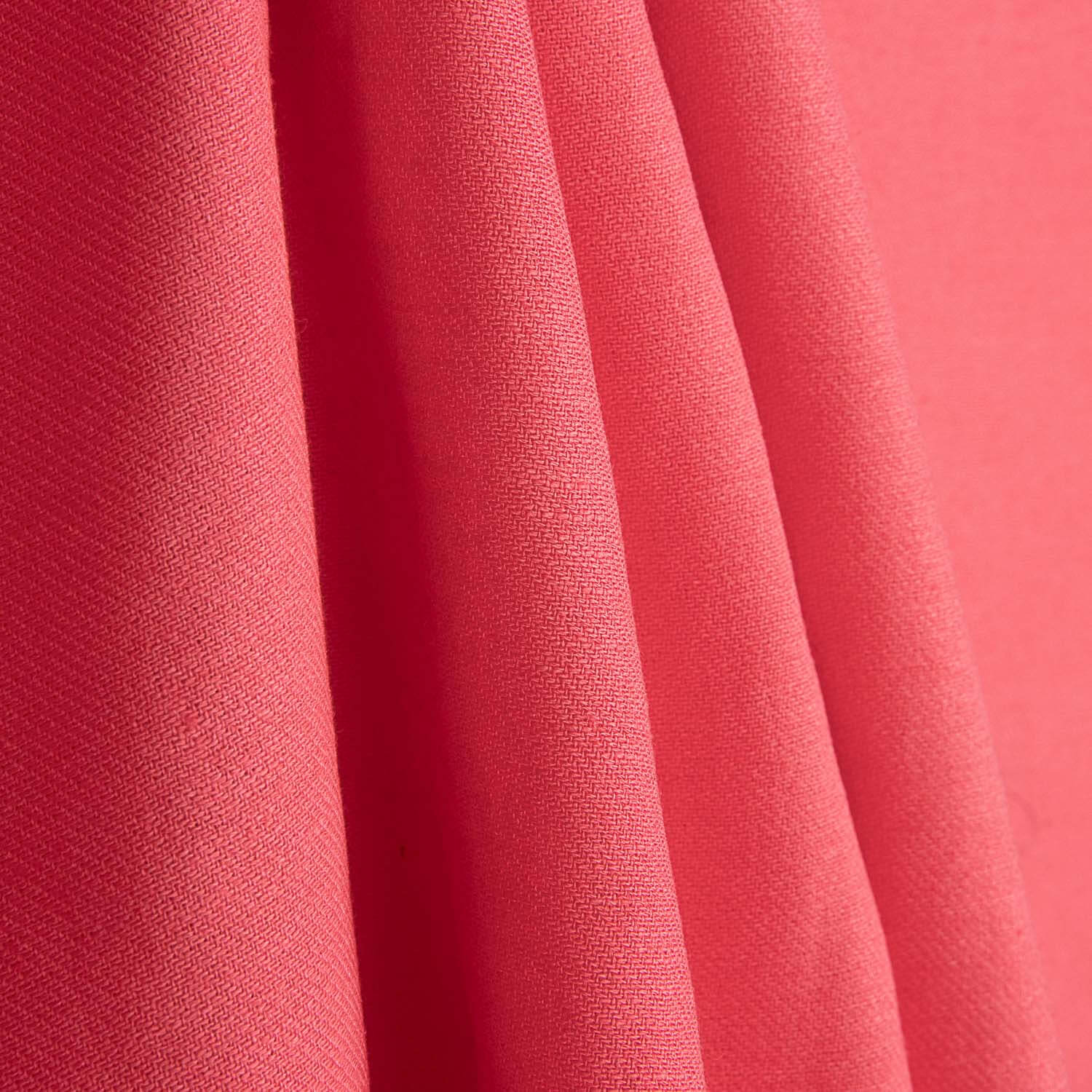 Sergé en ramie, couleur corail - Ribes y Casals