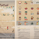 Panneau en tissu de coton « Calendrier de l'Avent pour enfants : L'aventure du Père Noël » – À faire soi-même - Ribes y Casals